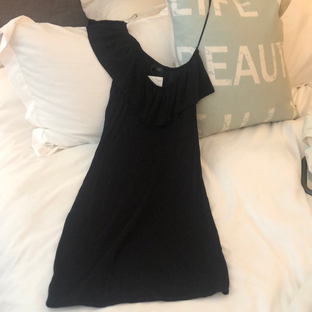 NWT H&M One Shoulder Knit Black Dress - size 8